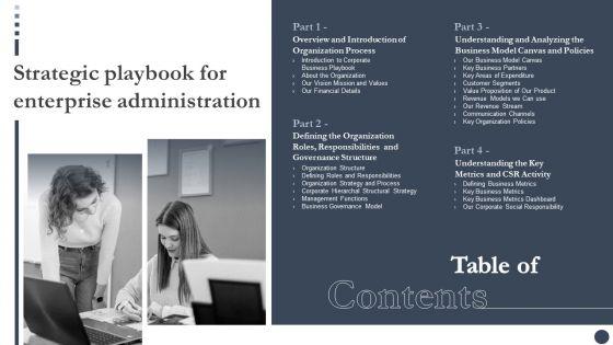 Table_Of_Contents_Strategic_Playbook_For_Enterprise_Administration_Elements_PDF_Slide_1.jpg