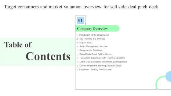 Target_Consumers_Market_Valuation_Overview_Sell_Side_Deal_Pitch_Deck_Table_Of_Contents_Elements_PDF_Slide_1.jpg