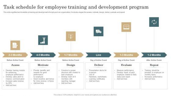 Task Schedule For Employee Training And Development Program Professional PDF Task Schedule For Employee Training And Development Program Professional PDF