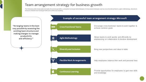 Team_Arrangement_Strategy_For_Business_Growth_Portrait_PDF_Slide_1.jpg