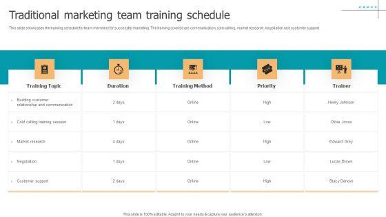 Techniques_To_Implement_Traditional_Marketing_Team_Training_Schedule_Clipart_PDF_Slide_1.jpg