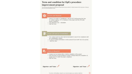 Term_And_Condition_For_Opex_Procedure_Improvement_Proposal_One_Pager_Sample_Example_Document_Slide_1.jpg