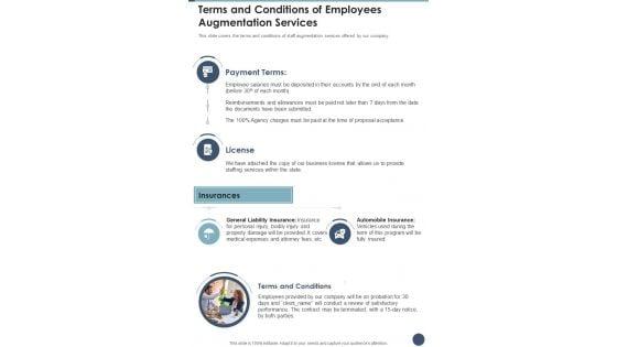 Terms_And_Conditions_Of_Employees_Augmentation_Services_One_Pager_Sample_Example_Document_Slide_1.jpg