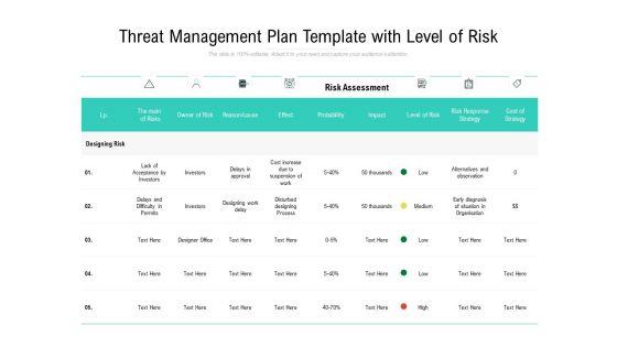 Threat_Management_Plan_Template_With_Level_Of_Risk_Ppt_PowerPoint_Presentation_Portfolio_Graphics_Example_Slide_1.jpg