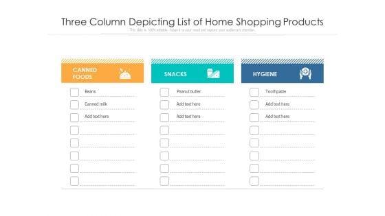 Three_Column_Depicting_List_Of_Home_Shopping_Products_Ppt_PowerPoint_Presentation_File_Designs_PDF_Slide_1.jpg