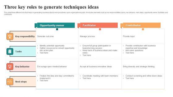 Three_Key_Roles_To_Generate_Techniques_Ideas_Formats_PDF_Slide_1.jpg