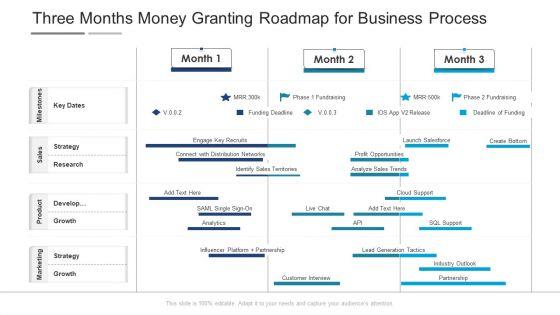 Three_Months_Money_Granting_Roadmap_For_Business_Process_Ideas_Slide_1.jpg