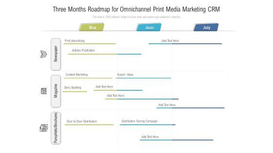 Three_Months_Roadmap_For_Omnichannel_Print_Media_Marketing_CRM_Brochure_Slide_1.jpg
