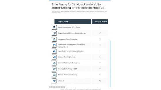 Time_Frame_For_Services_Rendered_Brand_Building_Promotion_Proposal_One_Pager_Sample_Example_Document_Slide_1.jpg