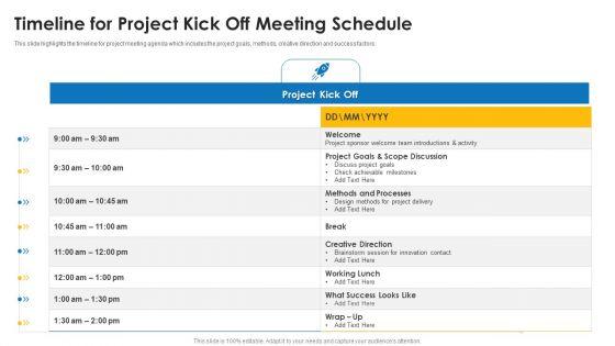 Timeline For Project Kick Off Meeting Schedule Ppt Portfolio Graphics Template PDF Timeline For Project Kick Off Meeting Schedule Ppt Portfolio Graphics Template PDF