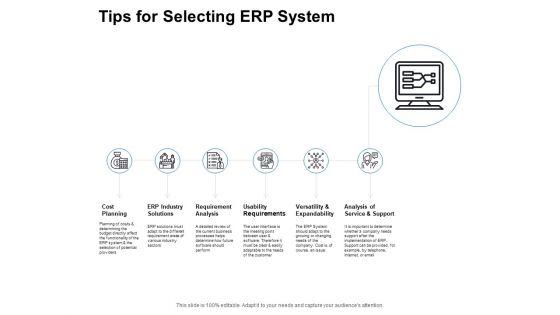 Tips For Selecting ERP System Ppt PowerPoint Presentation Layouts File Formats Tips For Selecting ERP System Ppt PowerPoint Presentation Layouts File Formats
