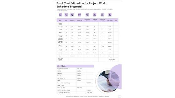 Total_Cost_Estimation_For_Project_Work_Schedule_Proposal_One_Pager_Sample_Example_Document_Slide_1.jpg
