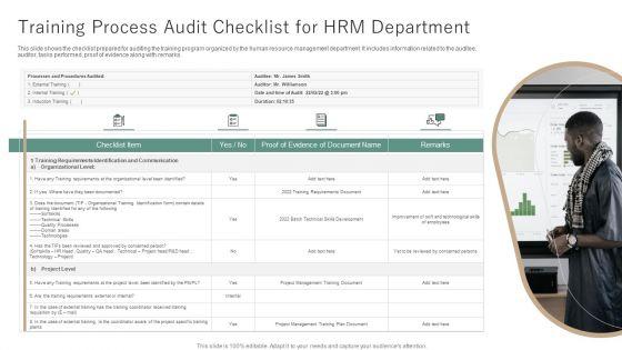 Training_Process_Audit_Checklist_For_HRM_Department_Ppt_Inspiration_Deck_PDF_Slide_1.jpg