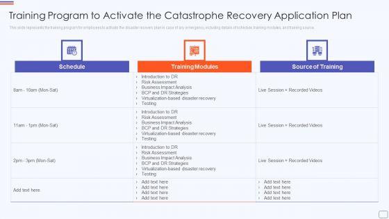 Training_Program_To_Activate_The_Catastrophe_Recovery_Application_Plan_Infographics_PDF_Slide_1.jpg