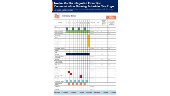 Twelve_Months_Integrated_Promotion_Communication_Planning_Schedule_One_Page_PDF_Document_PPT_Template_Slide_1.jpg