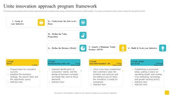 Unite Innovation Approach Program Framework Information PDF Unite Innovation Approach Program Framework Information PDF