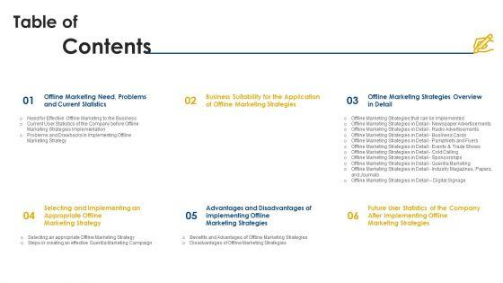 Using_Offline_Marketing_Approaches_To_Improve_Customer_Engagement_And_Organic_Traffic_Table_Of_Contents_Structure_PDF_Slide_1.jpg