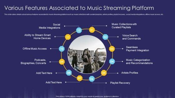 Various_Features_Associated_To_Music_Streaming_Platform_Ppt_Professional_Deck_PDF_Slide_1.jpg