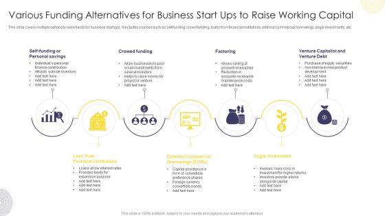 Various_Funding_Alternatives_For_Business_Start_Ups_To_Raise_Working_Capital_Introduction_PDF_Slide_1.jpg
