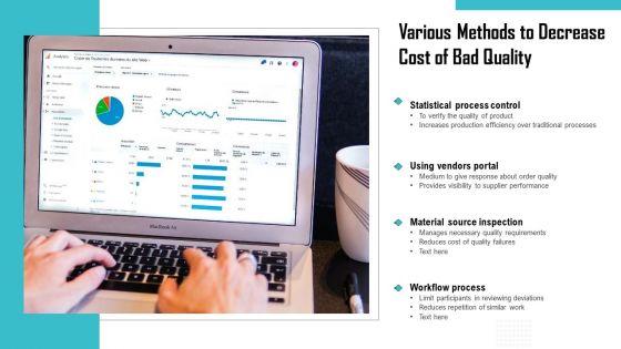 Various_Methods_To_Decrease_Cost_Of_Bad_Quality_Ppt_PowerPoint_Presentation_Layouts_Background_PDF_Slide_1.jpg