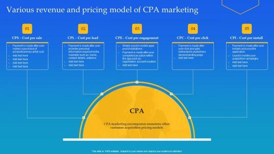 Various_Revenue_And_Pricing_Model_Of_CPA_Marketing_Ppt_Infographic_Template_Model_PDF_Slide_1.jpg