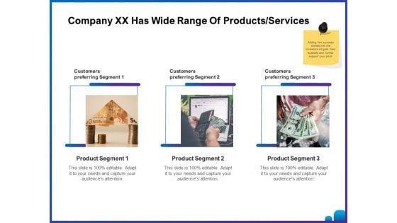 Venture_Capital_Funding_For_Firms_Company_XX_Has_Wide_Range_Of_Products_Services_Ppt_Styles_Slide_Download_PDF_Slide_1.jpg