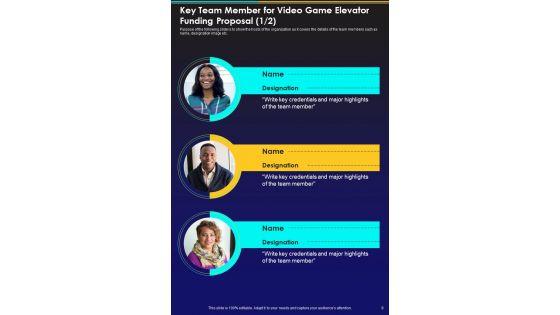Video_Game_Elevator_Funding_Proposal_Example_Document_Report_Doc_Pdf_Ppt_Slide_8.jpg