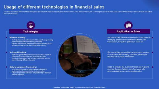 Ways_Artificial_Intelligence_Is_Transforming_Finance_Sector_Usage_Of_Different_Technologies_In_Financial_Sales_Professional_PDF_Slide_1.jpg