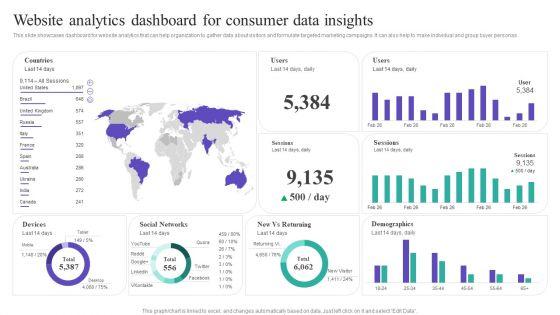 Website Analytics Dashboard For Consumer Data Insights Template PDF Website Analytics Dashboard For Consumer Data Insights Template PDF
