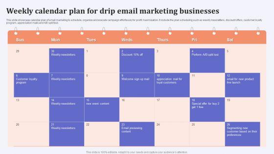 Weekly_Calendar_Plan_For_Drip_Email_Marketing_Businesses_Pictures_PDF_Slide_1.jpg