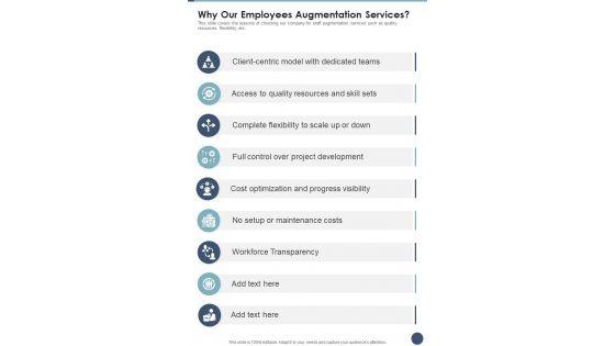 Why_Our_Employees_Augmentation_Services_One_Pager_Sample_Example_Document_Slide_1.jpg