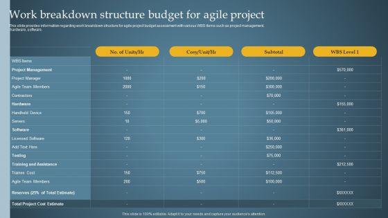Work_Breakdown_Structure_Budget_For_Agile_Project_Product_Administration_Through_Agile_Playbook_Brochure_PDF_Slide_1.jpg