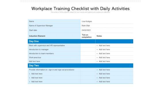 Workplace_Training_Checklist_With_Daily_Activities_Ppt_PowerPoint_Presentation_Inspiration_Clipart_Images_PDF_Slide_1.jpg