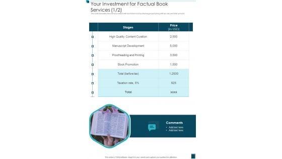 Your_Investment_For_Factual_Book_Services_One_Pager_Sample_Example_Document_Slide_1.jpg