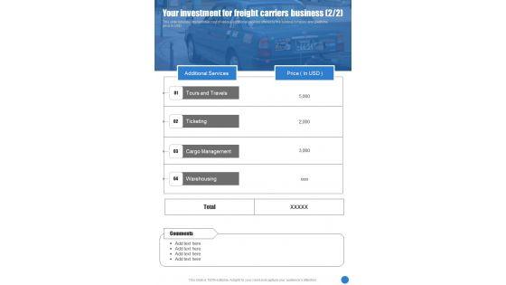 Your_Investment_For_Freight_Carriers_Business_One_Pager_Sample_Example_Document_Slide_2.jpg