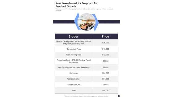 Your_Investment_For_Proposal_For_Product_Growth_One_Pager_Sample_Example_Document_Slide_1.jpg