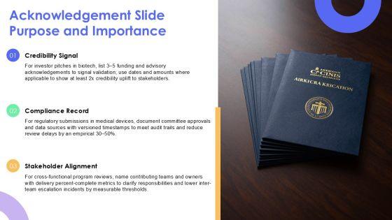 Acknowledgement PowerPoint Slide PPT Structure VM