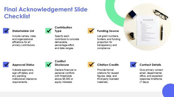 Acknowledgement PowerPoint Slide PPT Structure VM