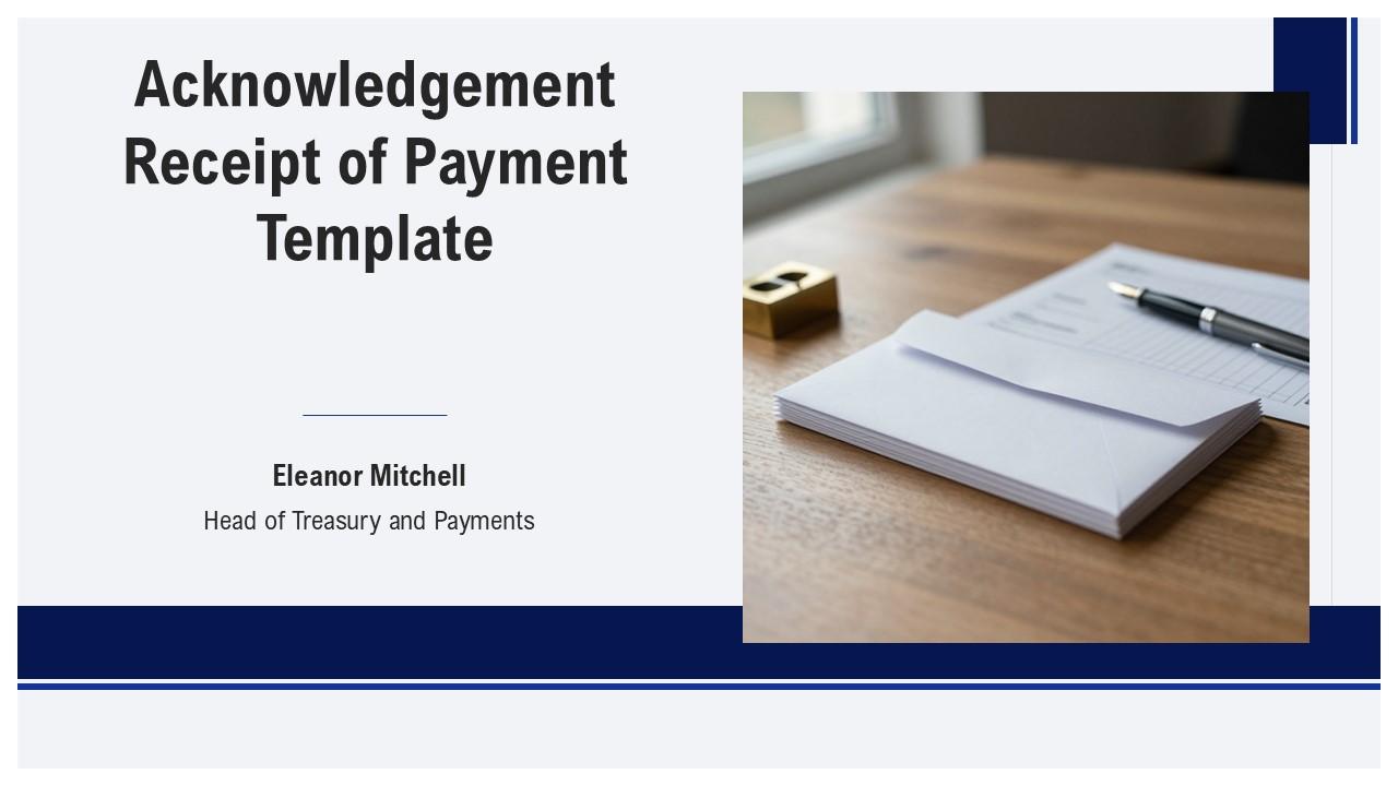 Acknowledgement Receipt Of Payment Template PPT Designs VM
