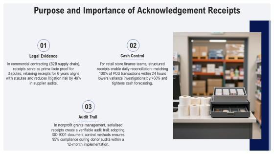 Acknowledgement Receipt Of Payment Template PPT Designs VM