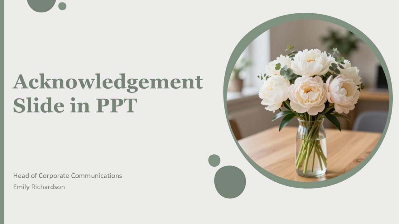 Acknowledgement Slide In PPT PPT Structure VM