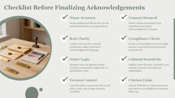 Acknowledgement Slide In PPT PPT Structure VM