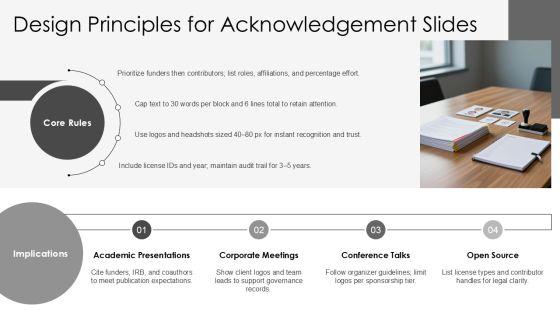 Acknowledgement Slide In Presentation PPT Information VM