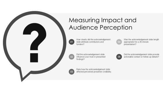 Acknowledgement Slide In Presentation PPT Information VM