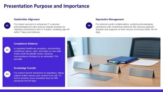 Acknowledgement Slide PPT Summary VM
