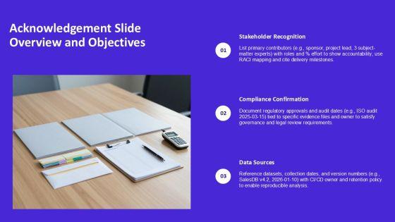 Acknowledgement Slide PPT Summary VM