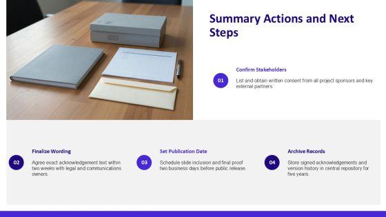 Acknowledgement Slide PPT Summary VM