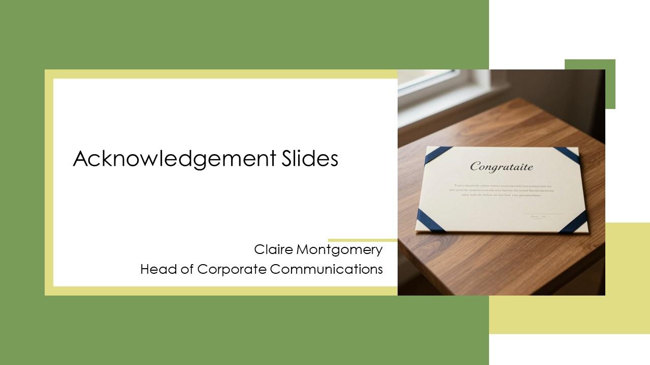 Acknowledgement Slides PPT Slides VM