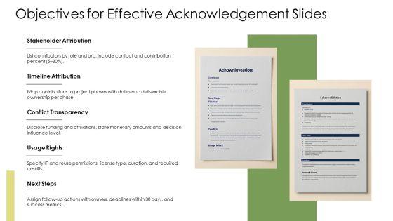 Acknowledgement Slides PPT Slides VM