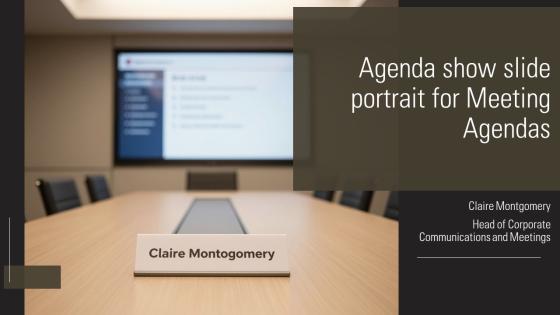 Agenda Show Slide Portrait For Meeting Agendas PPT Structure VM